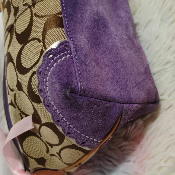 SALE! Coach Mini Vintage Y2K Signature Print Handbag W Hangtag Gently Used - Picture 7 of 13